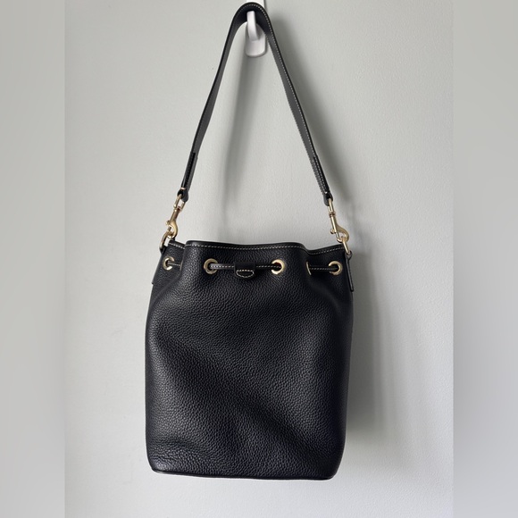 Dooney & Bourke Black Shoulder Bag with Gold Accents - Picture 2 of 2